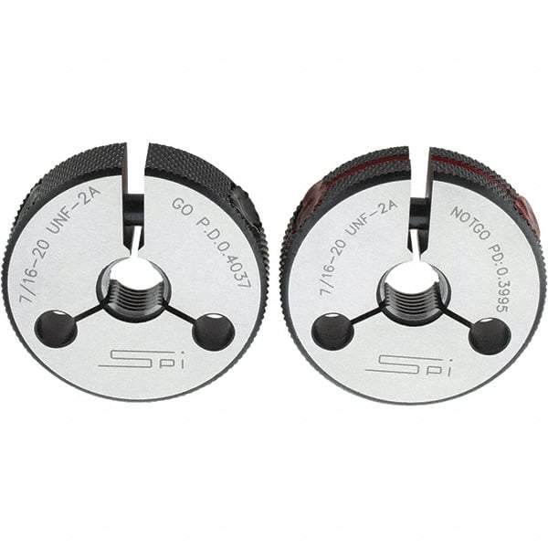 SPI - Ring Thread Go/No Gages Go/No Go: Go; No Go Thread Size: 7/16-20 - USA Tool & Supply