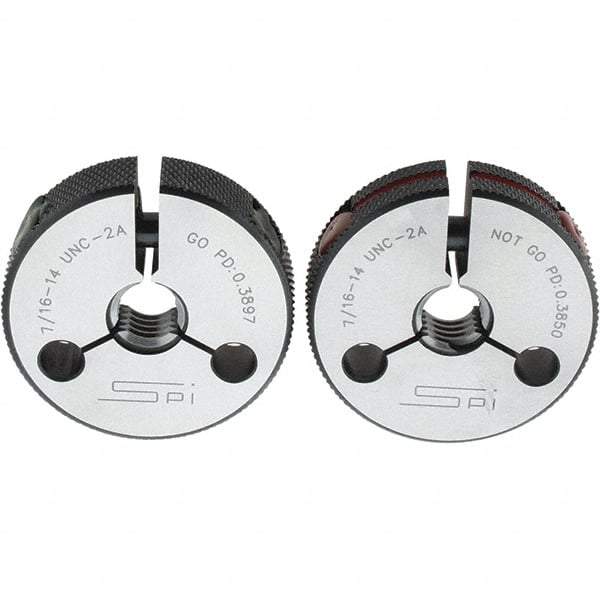SPI - Ring Thread Go/No Gages Go/No Go: Go; No Go Thread Size: 7/16-14 - USA Tool & Supply