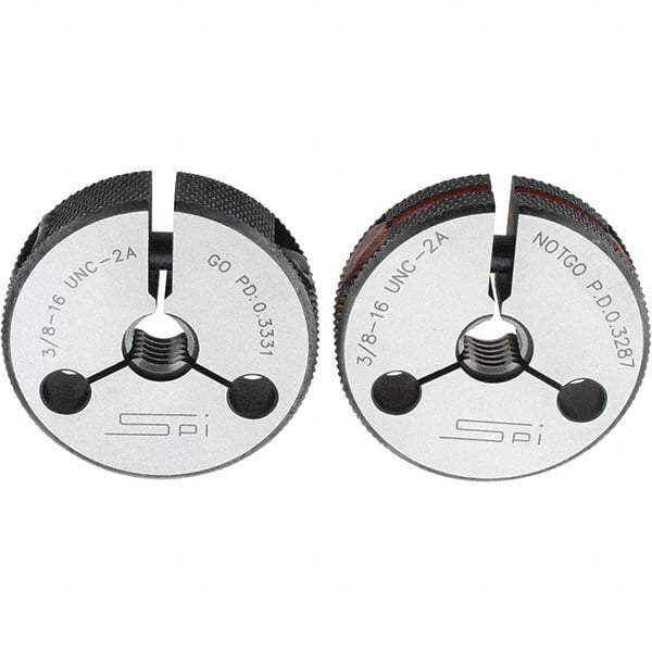SPI - Ring Thread Go/No Gages Go/No Go: Go; No Go Thread Size: 3/8-16 - USA Tool & Supply
