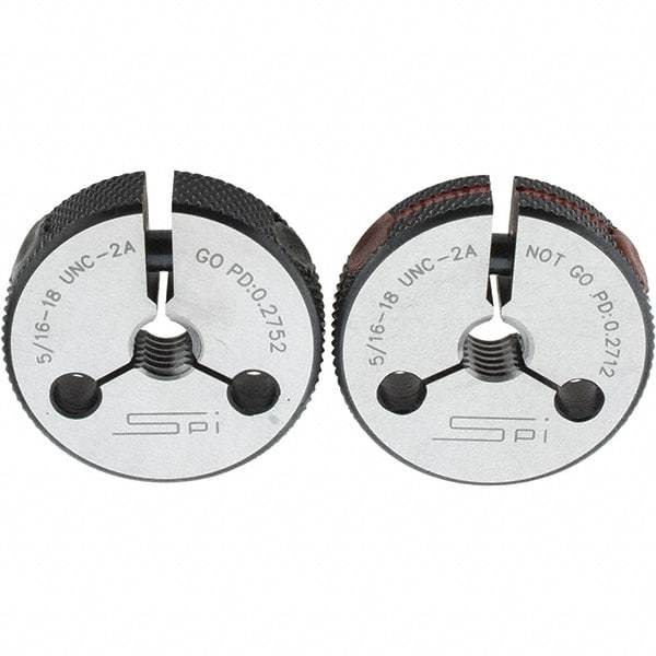 SPI - Ring Thread Go/No Gages Go/No Go: Go; No Go Thread Size: 5/16-18 - USA Tool & Supply