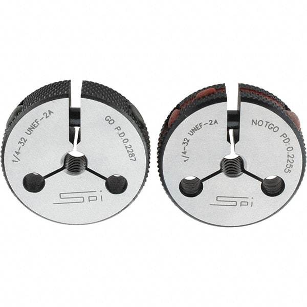 SPI - Ring Thread Go/No Gages Go/No Go: Go; No Go Thread Size: 1/4-32 - USA Tool & Supply