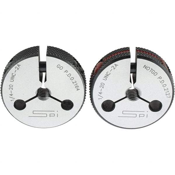 SPI - Ring Thread Go/No Gages Go/No Go: Go; No Go Thread Size: 1/4-20 - USA Tool & Supply