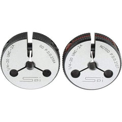 SPI - Ring Thread Go/No Gages Go/No Go: Go; No Go Thread Size: 1/4-20 - USA Tool & Supply