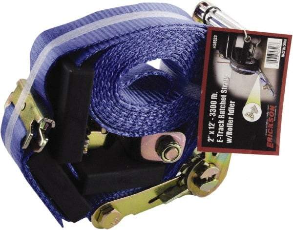 Erickson Manufacturing - 12' Long x 2" Wide, 6,000 Lb Basket Capacity, Polyester & Steel Web Sling - Yellow - USA Tool & Supply