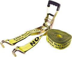 Erickson Manufacturing - 27' Long x 2" Wide, 10,000 Lb Basket Capacity, Polyester & Steel Web Sling - Yellow - USA Tool & Supply