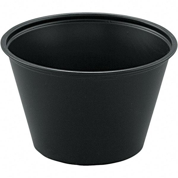 Solo - 4 oz Polystyrene Portion Cups - Black - USA Tool & Supply