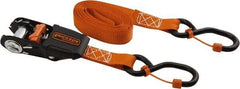 Erickson Manufacturing - 10' Long x 3/4" Wide, 600 Lb Basket Capacity, Polyester Web Sling - Red - USA Tool & Supply