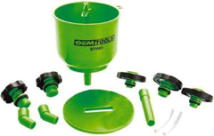 OEM Tools - 16 oz Capacity Plastic Funnel Set - Green - USA Tool & Supply