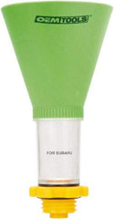 OEM Tools - 16 oz Capacity Plastic Funnel - 5" Mouth OD, 3-3/4" Straight Spout, Green, Clear & Yellow - USA Tool & Supply