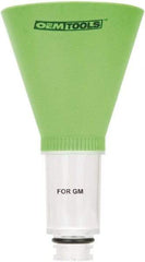 OEM Tools - 16 oz Capacity Plastic Funnel - 5" Mouth OD, 3-3/4" Straight Spout, Green & Clear - USA Tool & Supply