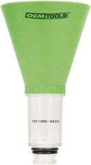 OEM Tools - 16 oz Capacity Plastic Funnel - 5" Mouth OD, 3-3/4" Straight Spout, Green & Clear - USA Tool & Supply