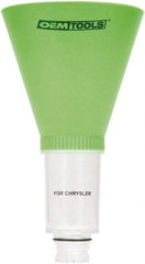 OEM Tools - 16 oz Capacity Plastic Funnel - 5" Mouth OD, 3-3/4" Straight Spout, Green & Clear - USA Tool & Supply