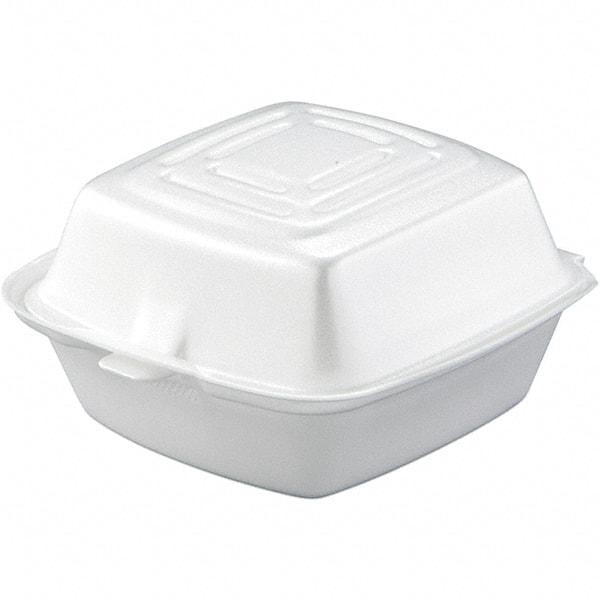 DART - 5-1/2 x 5-3/8 x 2-7/8" Foam Carryout Food Container - White - USA Tool & Supply