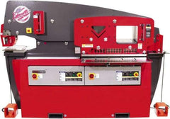 Edwards Manufacturing - 17-3/4" Throat Depth, 110 Ton Punch Pressure, 1-3/8" in 1" Punch Capacity Ironworker - 7-1/2 hp, 1 Phase, 230 Volts, 57-1/4" Wide x 66-1/16" High x 42-3/8" Deep - USA Tool & Supply