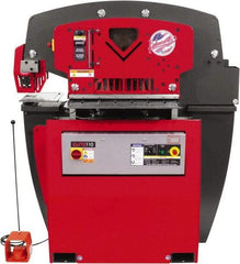 Edwards Manufacturing - 11-3/4" Throat Depth, 110 Ton Punch Pressure, 1-3/8" in 1" Punch Capacity Ironworker - 7-1/2 hp, 3 Phase, 230 Volts, 57-1/4" Wide x 66-1/16" High x 42-3/8" Deep - USA Tool & Supply