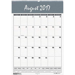 House of Doolittle - 12 Sheet, 12 x 17", Wall Calendar - Blue & Gray - USA Tool & Supply