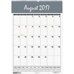 House of Doolittle - 12 Sheet, 15-1/2 x 22", Wall Calendar - Blue & Gray - USA Tool & Supply