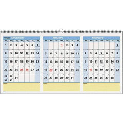 AT-A-GLANCE - 8 Sheet, 23-1/2 x 12", Wall Calendar - White - USA Tool & Supply