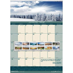 House of Doolittle - 12 Sheet, 12 x 16-1/2", Wall Calendar - Landscape - USA Tool & Supply