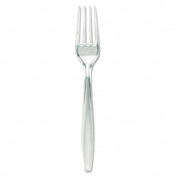 Dixie - Plastic Cutlery, Forks, Heavyweight, Clear - USA Tool & Supply