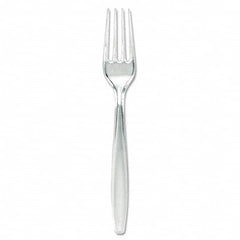 Dixie - Plastic Cutlery, Forks, Heavyweight, Clear - USA Tool & Supply