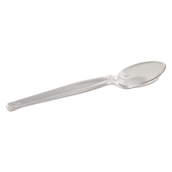 Dixie - Plastic Cutlery, Heavyweight Teaspoon, Crystal Clear, 6", 1000/Carton - USA Tool & Supply