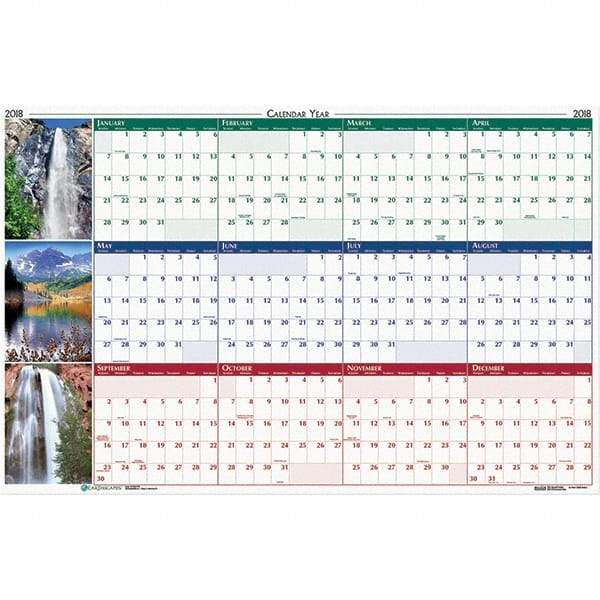 House of Doolittle - 1 Sheet, 18 x 24", Erasable Wall Calendar - USA Tool & Supply