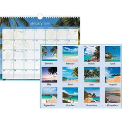 AT-A-GLANCE - 12 Sheet, 15 x 12", Wall Calendar - Tropical - USA Tool & Supply