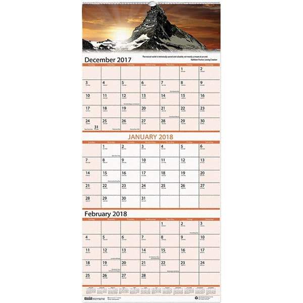 House of Doolittle - 14 Sheet, 8 x 17", Wall Calendar - Scenic - USA Tool & Supply