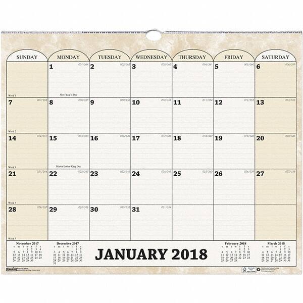 House of Doolittle - 12 Sheet, 14-7/8 x 12", Wall Calendar - USA Tool & Supply