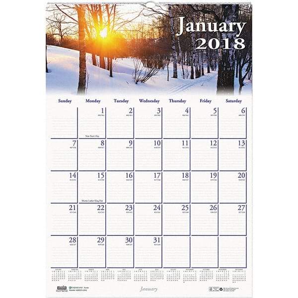 House of Doolittle - 12 Sheet, 12 x 16-1/2", Wall Calendar - Scenic - USA Tool & Supply