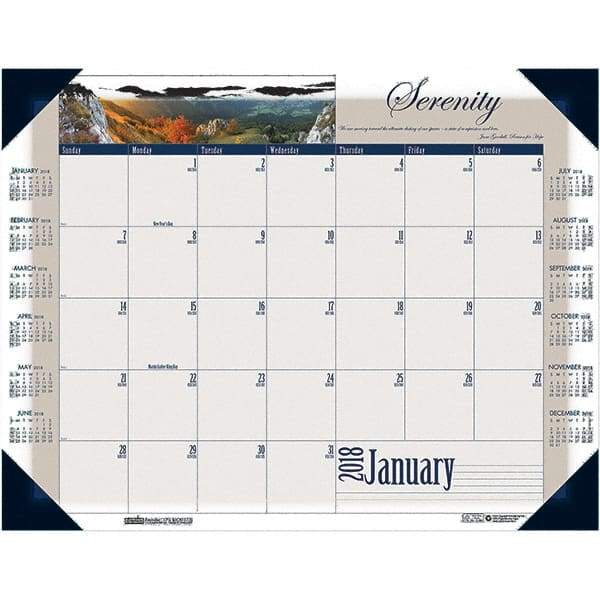 House of Doolittle - 12 Sheet, 22 x 17", Desk Pad Calendar - Motivational - USA Tool & Supply