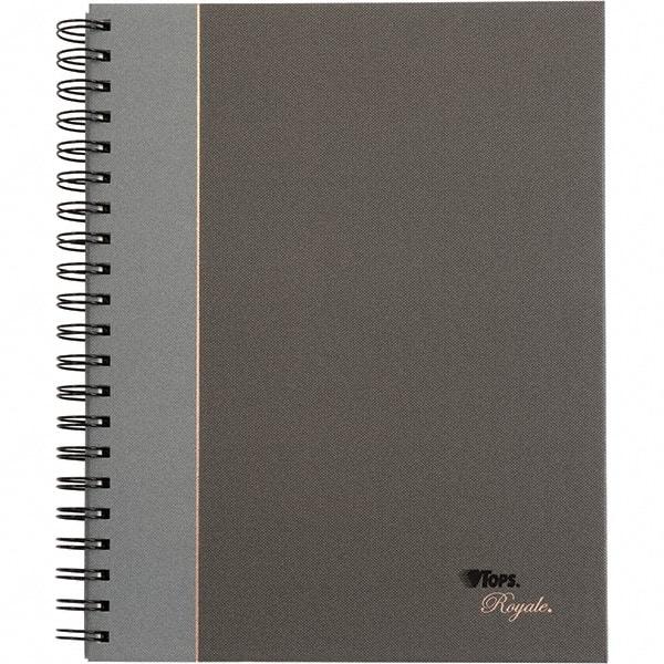 TOPS - 96 Sheet, 10-1/2 x 8", Legal/Wide (Style) Business Notebook - Black & Gray - USA Tool & Supply