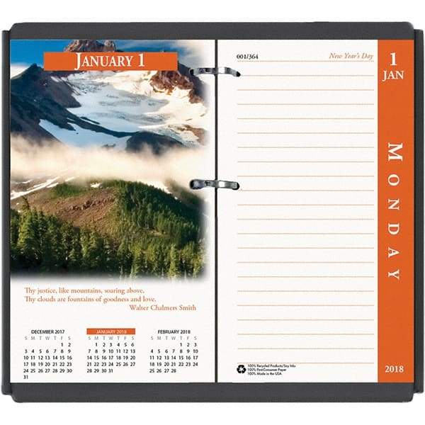 House of Doolittle - 365 Sheet, 3-1/2 x 6", Desk Calendar Refill - Nature - USA Tool & Supply