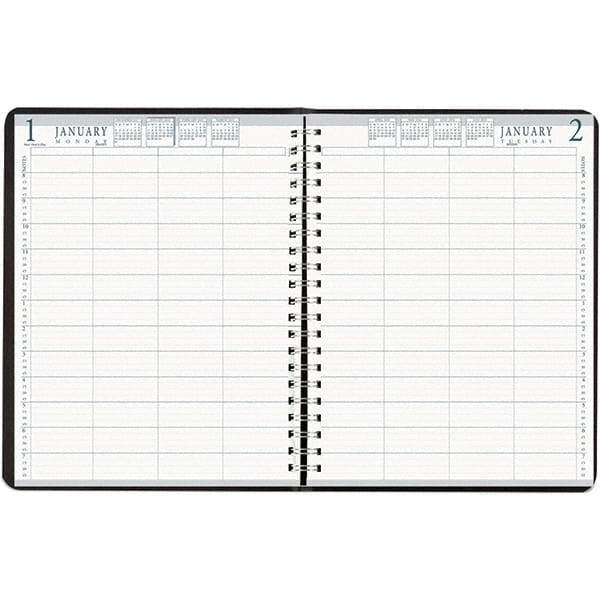 House of Doolittle - 365 Sheet, 8 x 11", Group Daily Appointment Book - Black - USA Tool & Supply