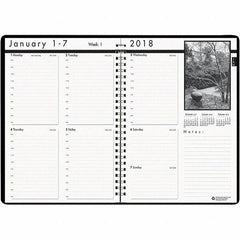 House of Doolittle - 104 Sheet, 8-1/2 x 11", Weekly Planner - Black - USA Tool & Supply