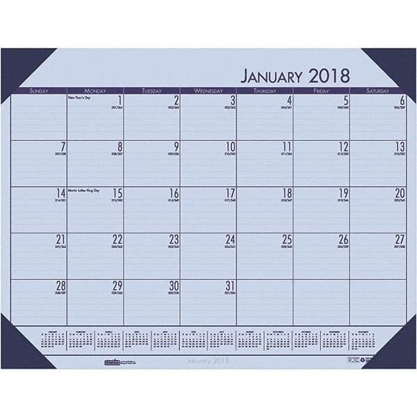 House of Doolittle - 12 Sheet, 22 x 17", Desk Pad Calendar - Sunset Orchid - USA Tool & Supply