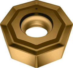 Walter - ONHU050408 F67 Grade WSP45S Carbide Milling Insert - TiAlN/Al2O3 Finish, 4.86mm Thick, 1/2" Inscribed Circle, 0.8mm Corner Radius - USA Tool & Supply