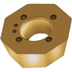 Walter - ODMW050408 A27 Grade WKP35G Carbide Milling Insert - TiAlN/TiN Finish, 4.76mm Thick, 1/2" Inscribed Circle, 0.8mm Corner Radius - USA Tool & Supply