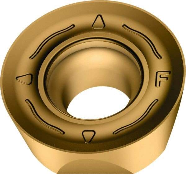 Walter - ROHX1204M0 F67 Grade WKP35G Carbide Milling Insert - TiAlN/TiN Finish, 4.76mm Thick, 12mm Inscribed Circle, 6mm Corner Radius - USA Tool & Supply