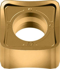 Walter - SNGX1205 F27 Grade WKP35G Carbide Milling Insert - TiAlN/TiN Finish, 6.4mm Thick, 1/2" Inscribed Circle, 0.3mm Corner Radius - USA Tool & Supply