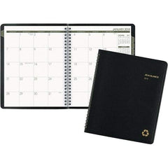 AT-A-GLANCE - 24 Sheet, 6-7/8 x 8-3/4", Monthly Planner - Black - USA Tool & Supply