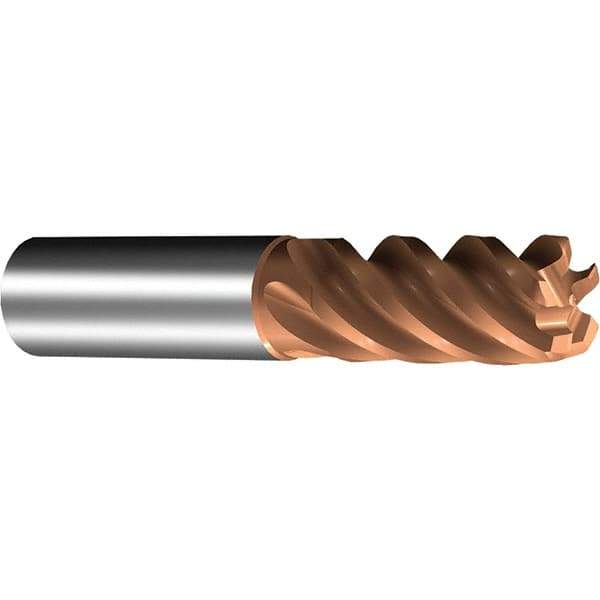 Sandvik Coromant - 8mm, 5 Flute, Solid Carbide, 0.5mm Corner Chamfer End Mill - 42° Helix, 18mm LOC - USA Tool & Supply