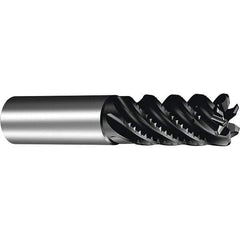 Sandvik Coromant - 3/8", 6 Flute, Solid Carbide, 0.03" Corner Chamfer End Mill - 42° Helix, 25/32" LOC - USA Tool & Supply
