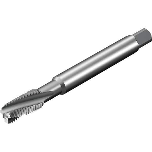 Sandvik Coromant - 3 Flute 6HX Spiral Flute Tap - Powdered Metal High Speed Steel, AlCrN Finish - USA Tool & Supply