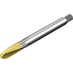 Sandvik Coromant - 3 Flute 6HX Spiral Flute Tap - Powdered Metal High Speed Steel, TiN Finish - USA Tool & Supply