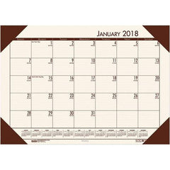 House of Doolittle - 12 Sheet, 22 x 17", Desk Pad Calendar - Moonlight Cream - USA Tool & Supply