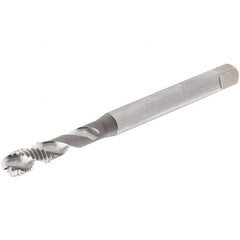 Iscar - 3/8-24 UNF 3 Flute 2B Modified Bottoming Spiral Flute Tap - Cobalt, TiN Finish, 100mm OAL, Right Hand Flute, Right Hand Thread, Series TPS UNF - Exact Industrial Supply