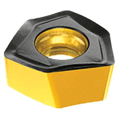 Iscar - H600 WXCU070515 HP Grade IC380 Carbide Milling Insert - TiCN/TiN Finish, 0.2323" Thick, 0.4386" Inscribed Circle, 1.5mm Corner Radius - USA Tool & Supply