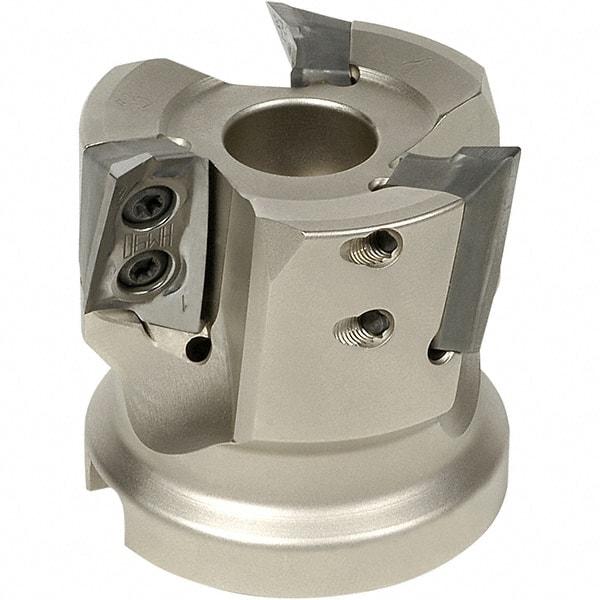 Iscar - 25mm Cut Diam, 0.059" Max Depth, 24mm Shank Diam, Cylindrical Shank Indexable High-Feed End Mill - Screw Holding Method, FF WOMT/WOCT, FF WOMW Insert, FF EW Toolholder, Through Coolant - USA Tool & Supply